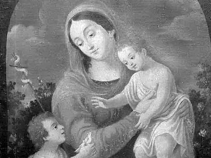 1810-Adriano Baldini - Madonna con Bambino e San Giovannino - Palazzo Mazzolani, Faenza